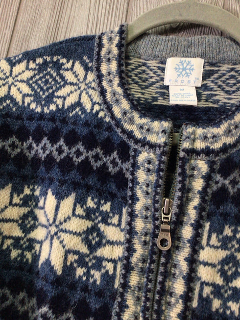 Frost Wool.Knit Cardigan Size Medium